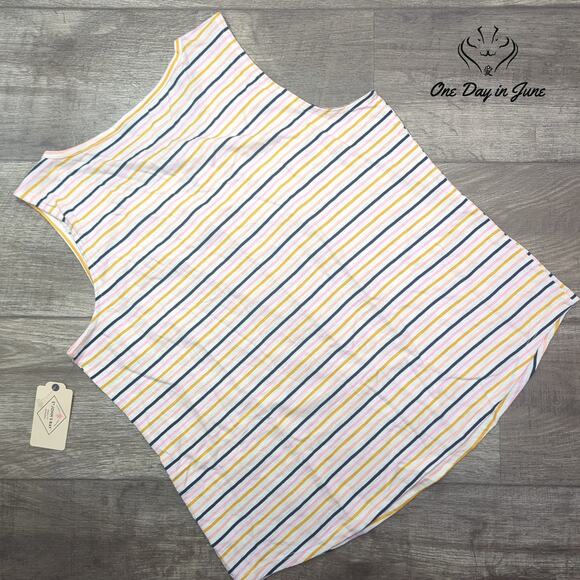 St. John's Bay Striped Tank Top Size L - Picture 5 of 5